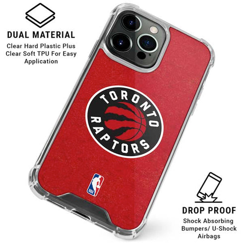 NBA Toronto Raptors Distressed iPhone 15 Pro Max Clear Case
